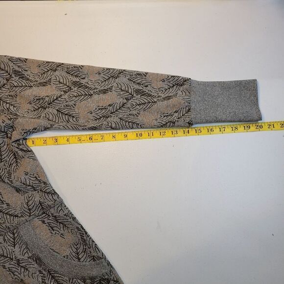 Lole Gray Hoodie Sweatshirt Sweater Dress with Pockets Leaf Pattern Women's XL - Picture 13 of 13